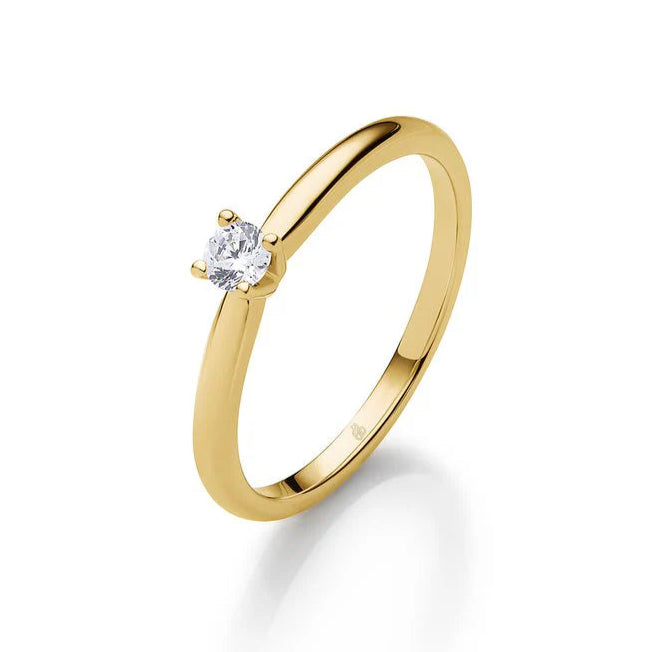 Verlobungsring mit Diamant in edler Krappenfassung