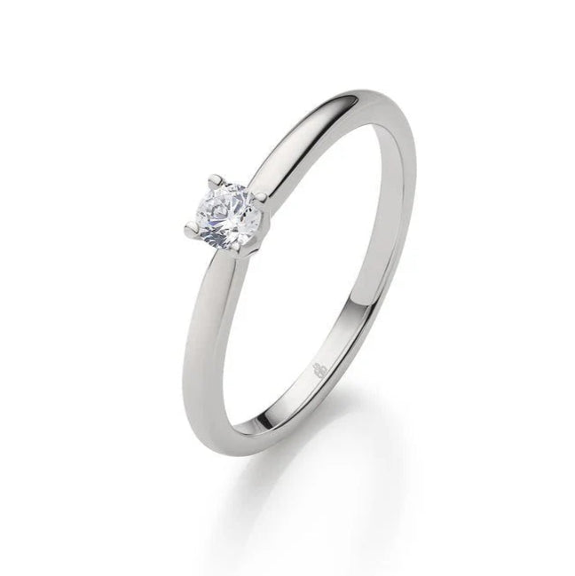 Verlobungsring mit Diamant in edler Krappenfassung