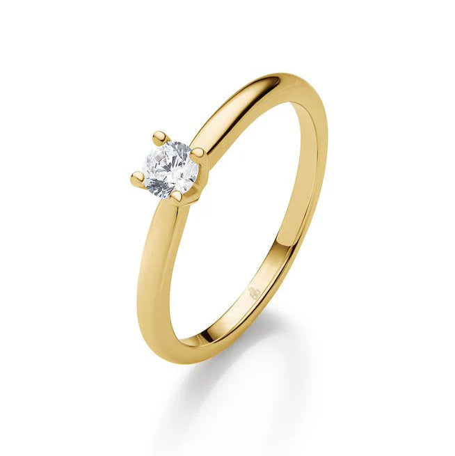 Verlobungsring mit Diamant in edler Krappenfassung