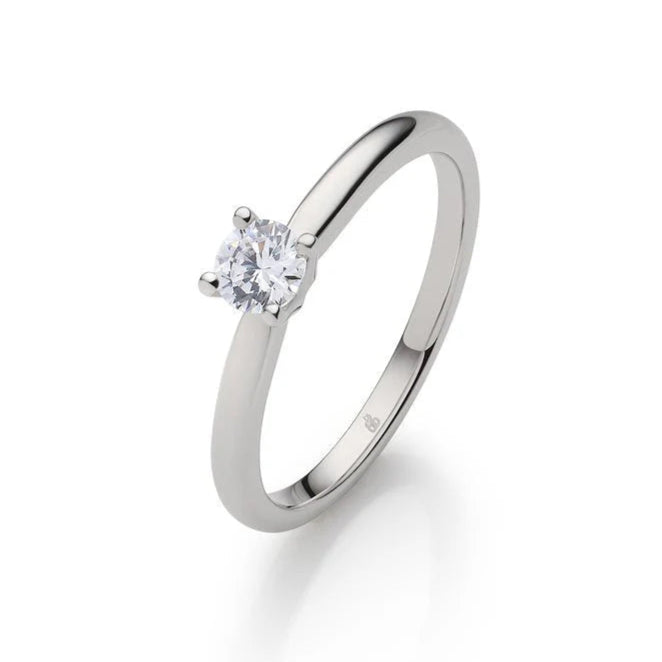 Verlobungsring mit Diamant in edler Krappenfassung