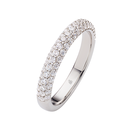 Mémoire-Ring mit gefassten Diamanten – Jeder Stein erzählt Ihre Geschichte auf eheringkaufen.ch erhältlich.