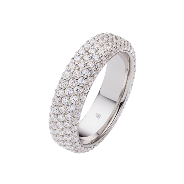 Mémoire-Ring mit gefassten Diamanten – Jeder Stein erzählt Ihre Geschichte auf eheringkaufen.ch erhältlich.