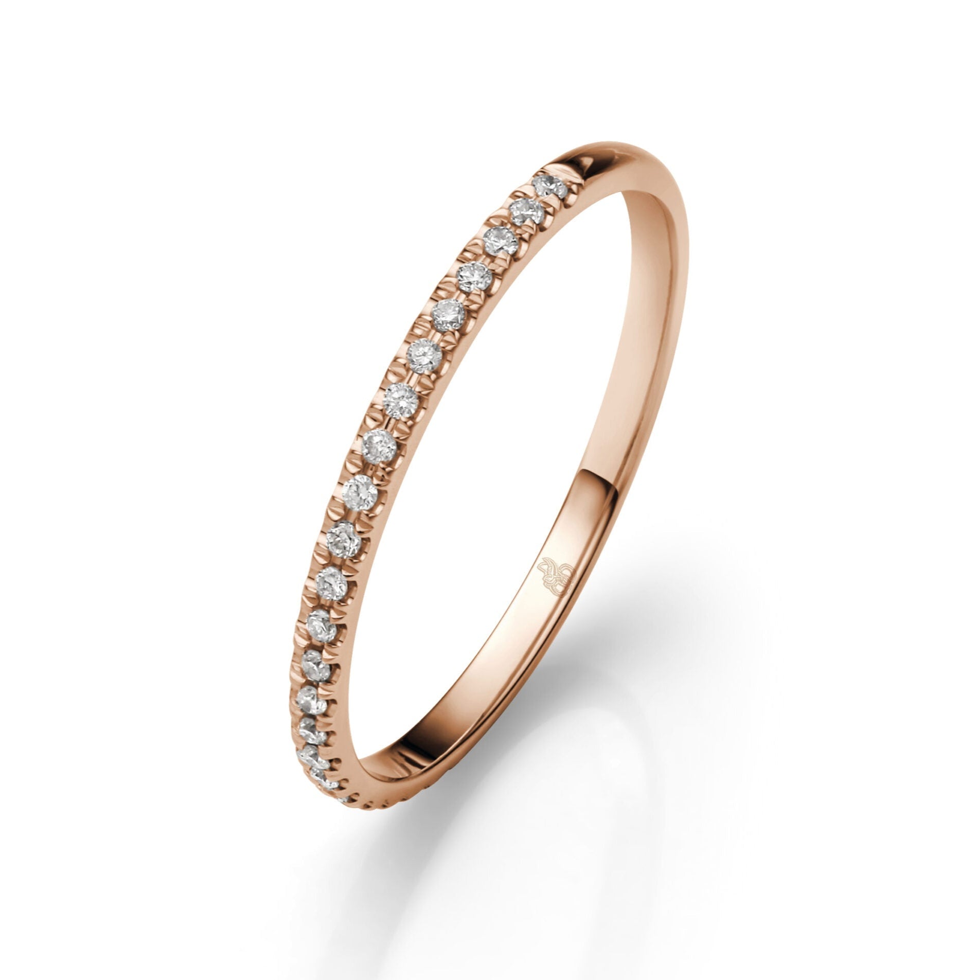 Halbmemoire-Ring mit Diamanten – Ewige Augenblicke