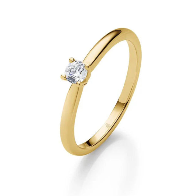 Verlobungsring mit Diamant in edler Krappenfassung
