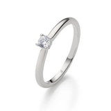Verlobungsring mit Diamant in edler Krappenfassung