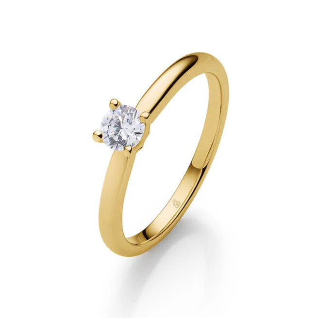 Verlobungsring mit Diamant in edler Krappenfassung