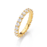 Mémoire-Ring mit gefassten Diamanten von Rauschmayer, 3,0 mm Breite