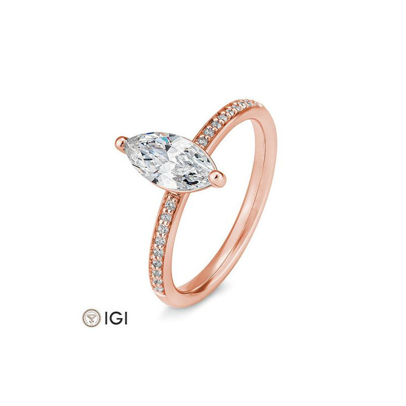 Verlobungsring Navette Cut - Natürlich verbunden