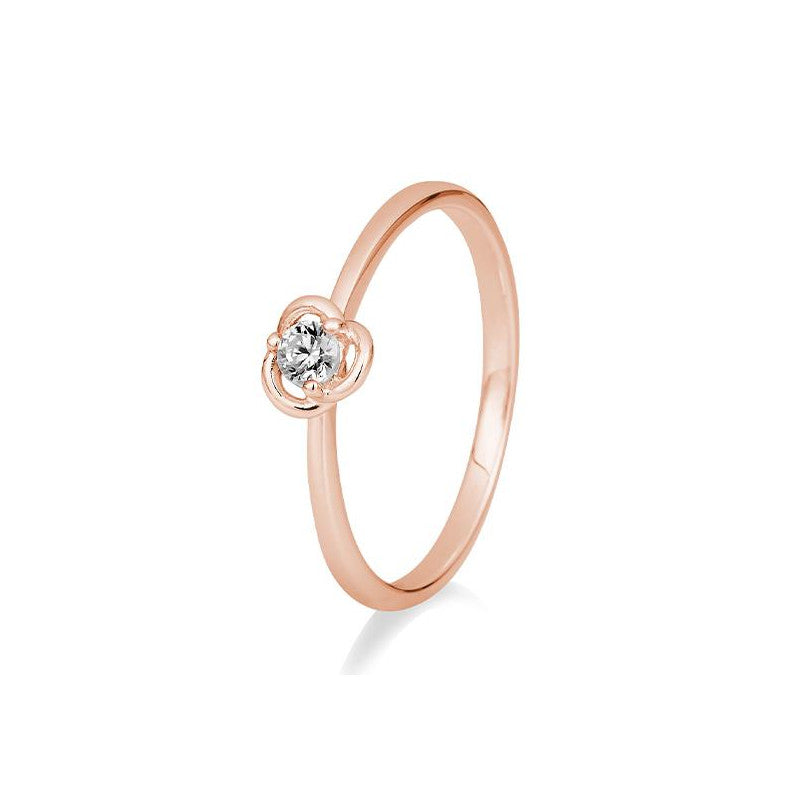 Verlobungsring - Rosenfassung mit gefassten Brillant