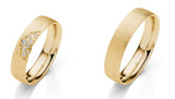 Eheringe Moonlight von Rauschmayer mit 8 Diamanten 0,0625 ct